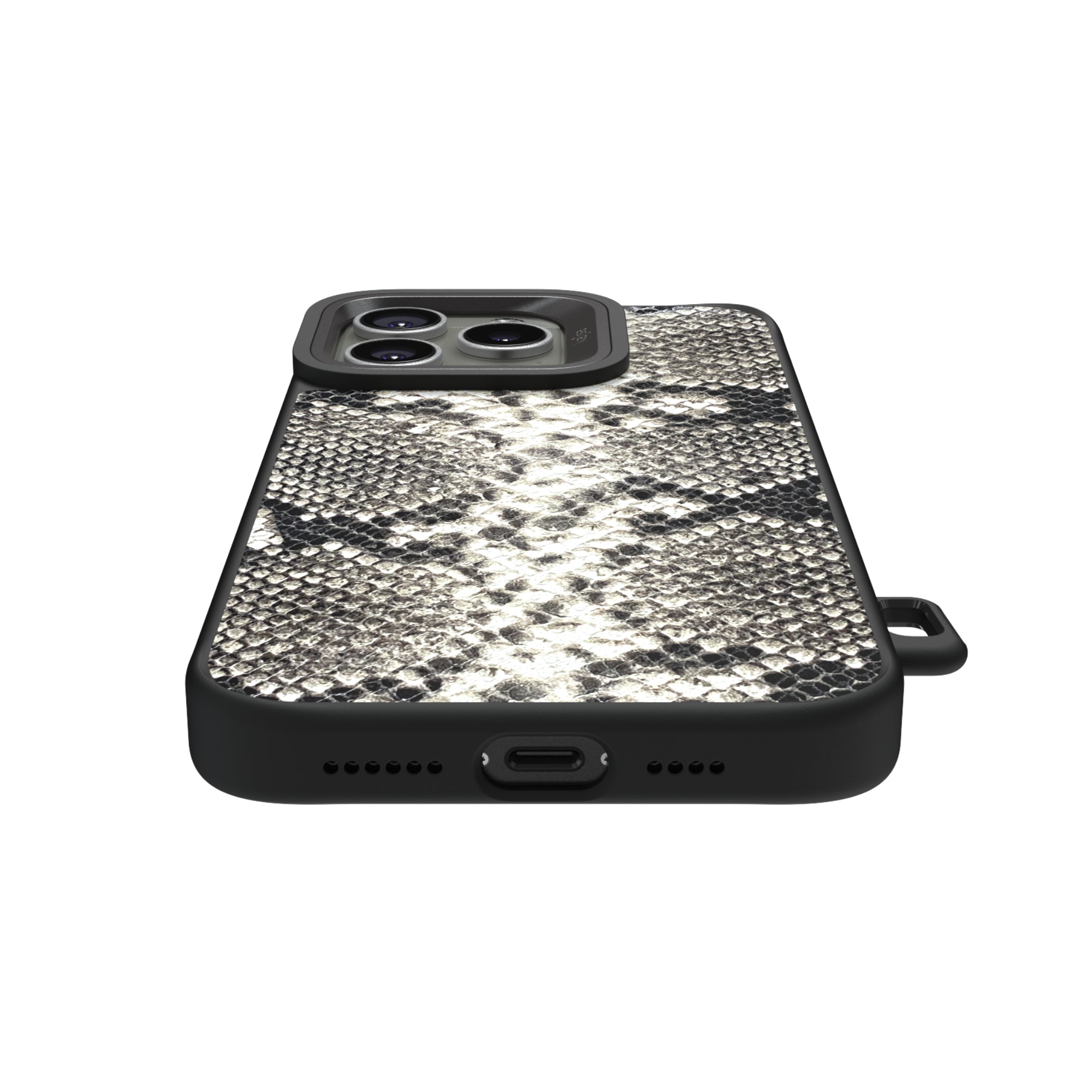 Glamorous Collection - Genuine Leather Snake Pattern Back Case for iPhone 16 (MagSafe Compatible)